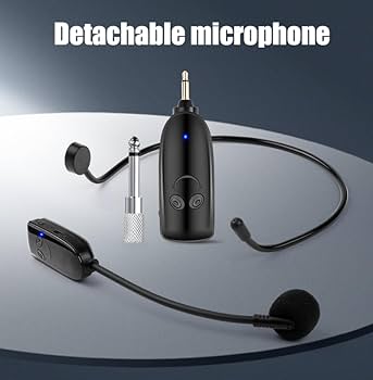 Amazon.com: HUACAM Wireless Microphone, Head Mounted and